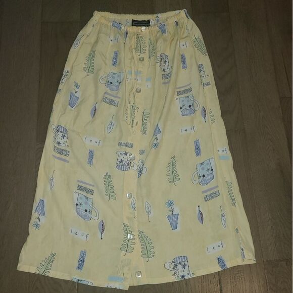 Carol Anderson Collection Vintage skirt yellow skirt size small - Picture 8 of 9